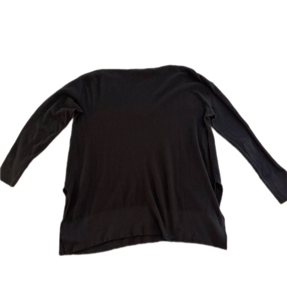 Urban Zen V-Neck Long-Sleeve Silk-Cotton Knit Pullover Sweater - Picture 3 of 5